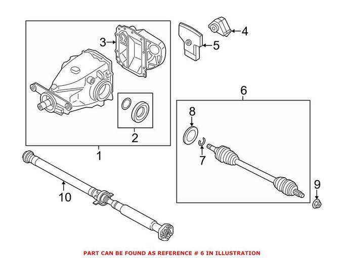 BMW CV Axle Assembly - Rear Driver Left 33207609351